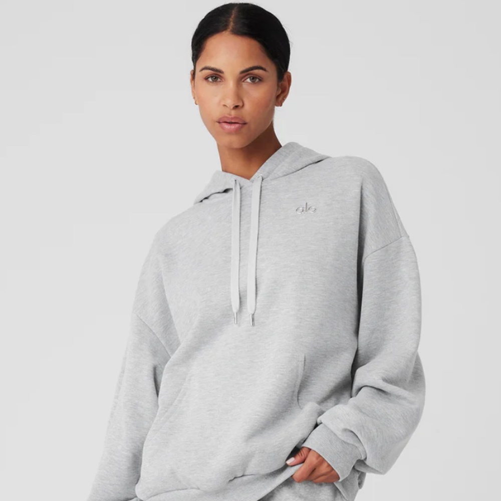 Alo Accolade Hoodie Athletic Heather Grey - Small